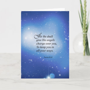 Psalm 91:11 a.m. card