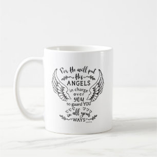 Psalm 91:11 Bible Scripture Verse Angels Guard Coffee Mug