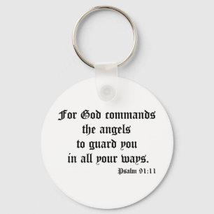 Psalm 91:11 key ring