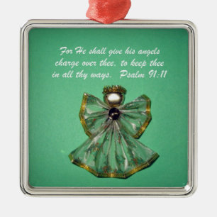 Psalm 91:11 metal tree decoration