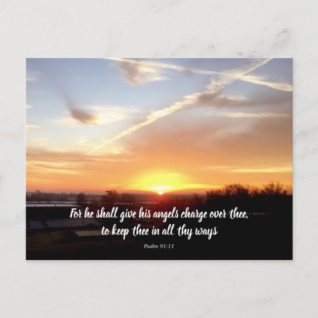 Psalm 91:11 (sunrise) postcard (Front)