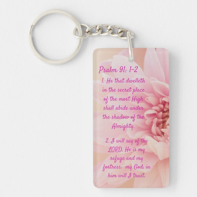 Psalm 91:1-2  key ring (Front)