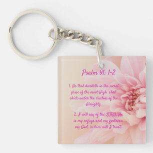 Psalm 91:1-2 key ring