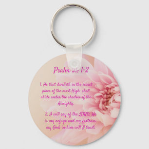 Psalm 91:1-2 key ring