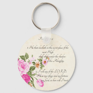 Psalm 91:1-2   key ring