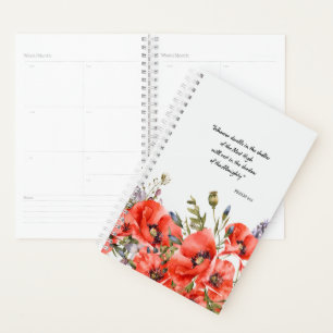 Psalm 91:1  Bible Wisdom Poppies Watercolor Art Planner