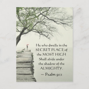 Psalm 91:1 He who dwells in the SECRET PLACE Postcard