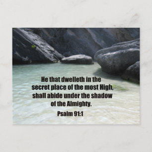 Psalm 91:1 postcard