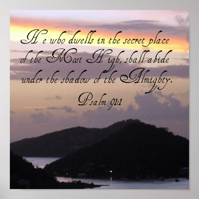 Psalm 91:1 poster (Front)