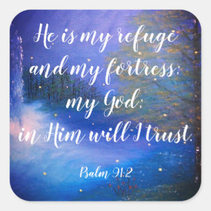 Psalm 91:2 Christian Scripture Stickers