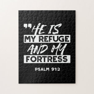 Psalm 91:2 – My Refuge and My Fortress Christian Jigsaw Puzzle
