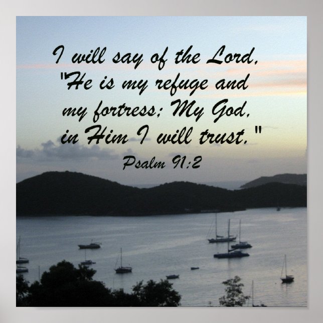 Psalm 91:2 poster (Front)