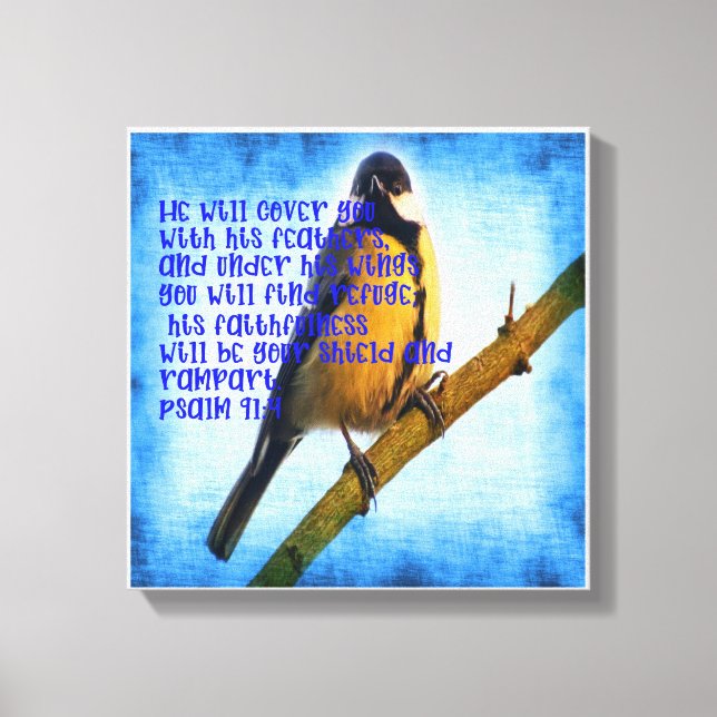 Psalm 91:4 Faithfullness Canvas Print (Front)