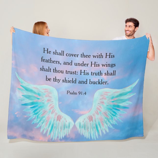 Psalm 91:4  fleece blanket (In Situ)