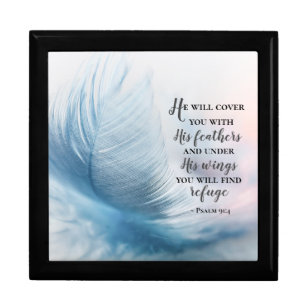 Psalm 91:4 He will cover you with His Feathers Gift Box