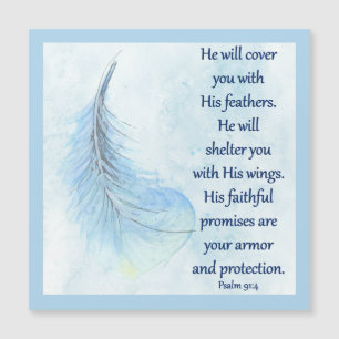 Psalm 91:4 Magnet Card