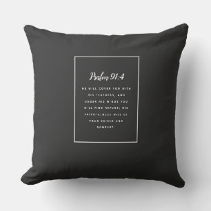 Psalm 91:4 Scripture Cushion