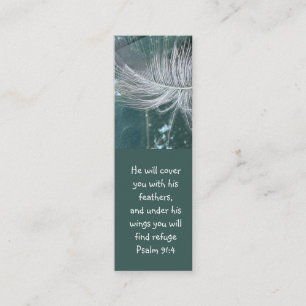 Psalm 91:4 Wings God's protection Bible Scripture Mini Business Card