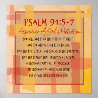 PSALM 91:5-7 Scripture Poster