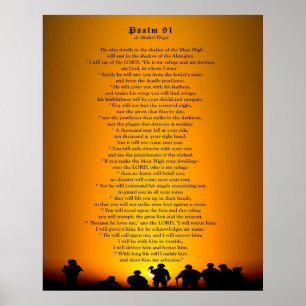 Psalm 91 - A Soldier's Prayer Poster