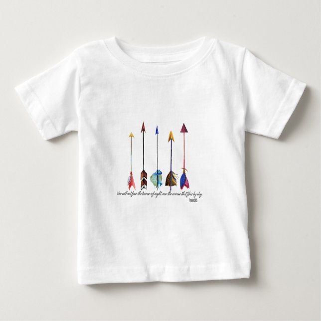 Psalm 91 Arrow Baby T-Shirt (Front)