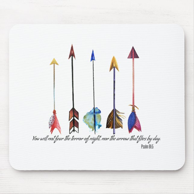 Psalm 91 Arrow Mouse Mat (Front)