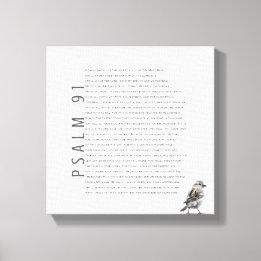 Psalm 91 Bible Scripture Christian Bird Art Sign