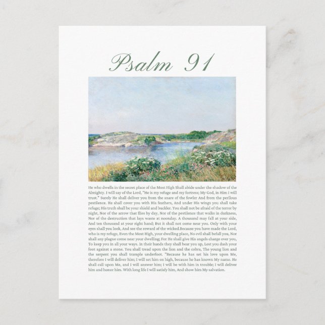 Psalm 91  Bible Verse postcard (Front)