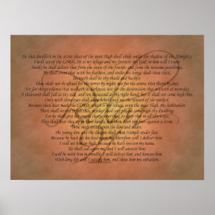 Psalm 91 Bible Verse Poster