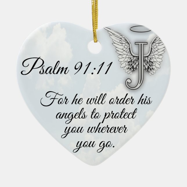 Psalm 91 ceramic tree decoration (Front)
