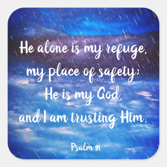 Psalm 91 Christian Scripture Stickers (Front)