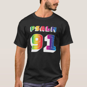 PSALM 91 Colourful For Teenagers Christian Church T-Shirt