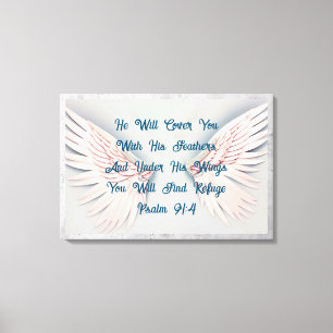 Psalm 91 Encouragement Wrapped Canvas