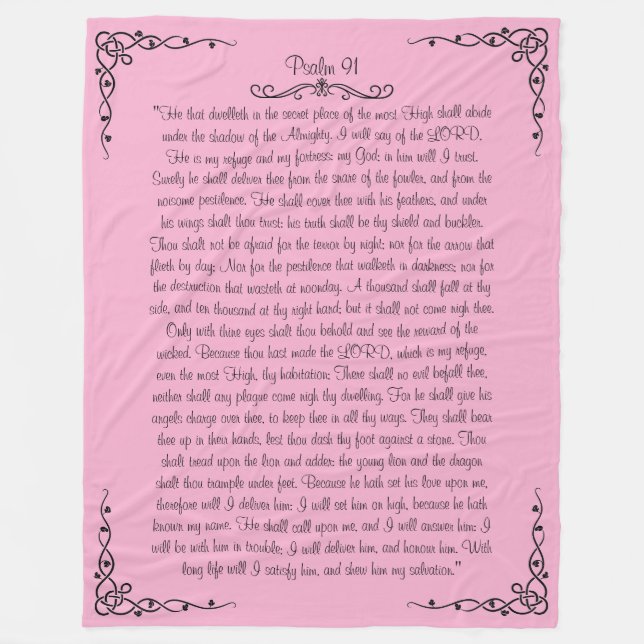 Psalm 91 Fleece Blanket (Front)