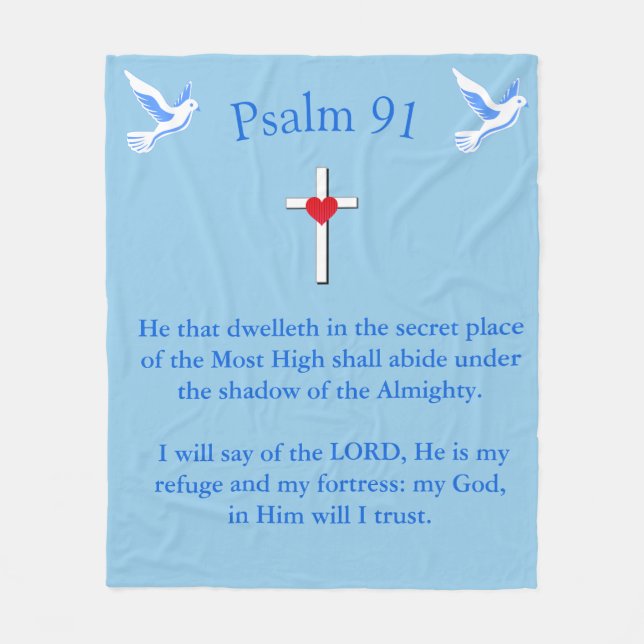 Psalm 91 fleece blanket (Front)