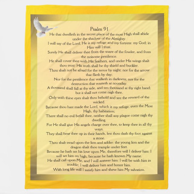 Psalm 91 fleece blanket (Front)