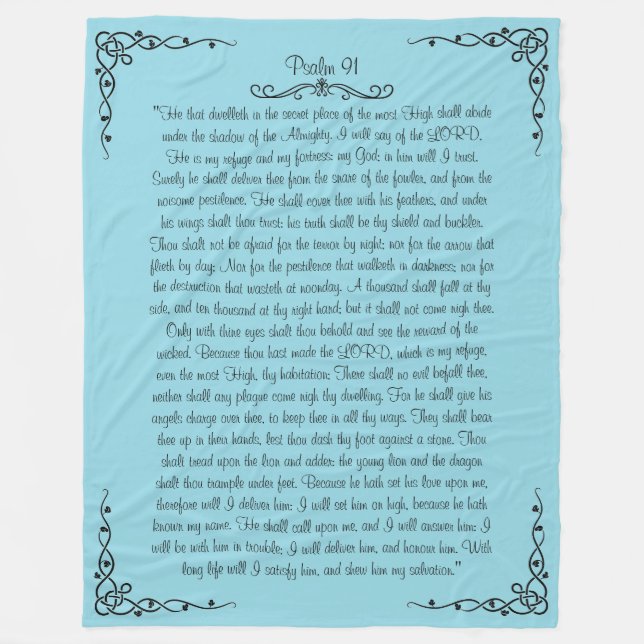 Psalm 91 Fleece Blanket (Front)