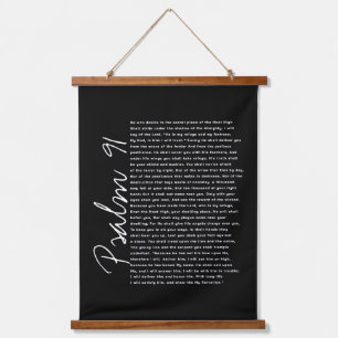  Psalm 91 Font Bible Verses Christian Scroll  Hanging Tapestry