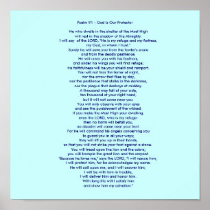 Psalm 91 - God Is Our Protector Poster