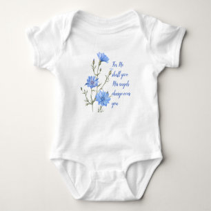 Psalm 91  He Shall Give His Angels Inspirational Baby Bodysuit