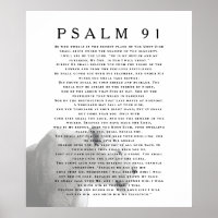 Psalm 91 Lion Christian Bible Verse Art
