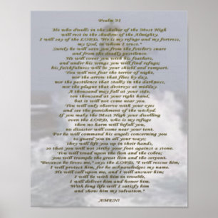 Psalm 91 NIV Poster