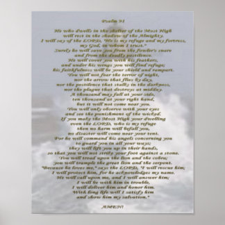 Psalm 91 NIV Poster