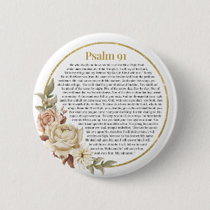 Psalm 91 NKJV 6 Cm Round Badge