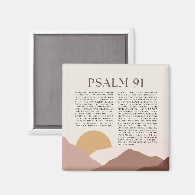 Psalm 91 NKJV Bible Verse Magnet (Front/Back)