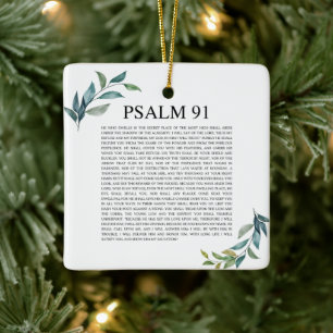 Psalm 91 NKJV Ceramic Ornament