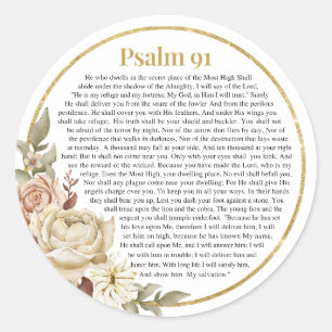 Psalm 91 NKJV Classic Round Sticker