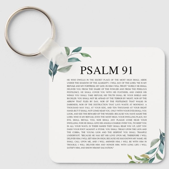 Psalm 91 NKJV Key Ring (Front)