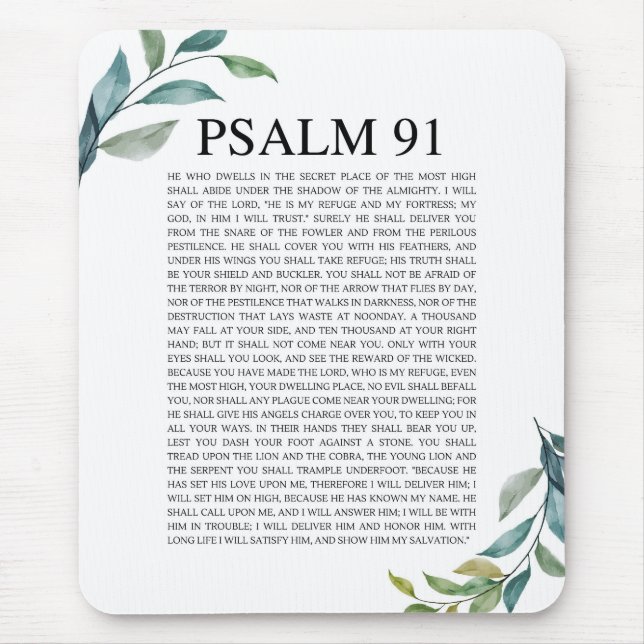 Psalm 91 NKJV Mouse Mat (Front)