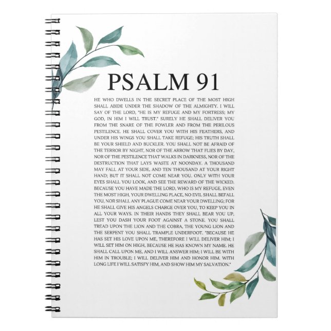 Psalm 91 NKJV Notebook (Front)